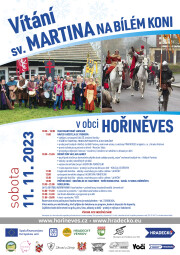 Pozvánka - Vítání sv. Martina na bílém koni v obci Hořiněves
