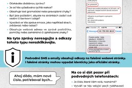 Varování - podvodné SMS, emaily, telefonáty
