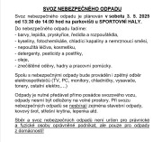 Svoz nebezpečného odpadu - 3. 5. 2025