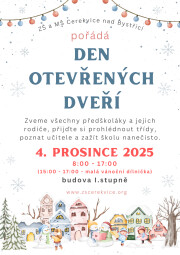 Den otevřených dveří ZŠ Cerekvice 4.12.2025