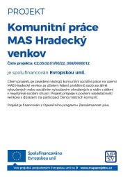Projekt Komunitní práce MAS Hradecký venkov