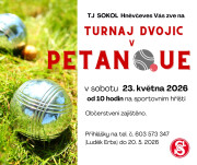 PETANQUE - turnaj dvojic: 23.5.2026