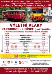 Výletní vlak 8. 8. a 5. 9. 2026