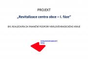 24-09-2016 Revitalizace centra obce – I. fáze