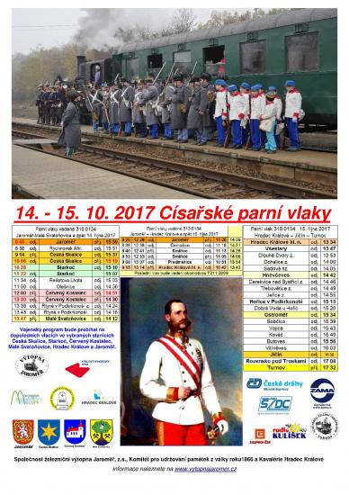 Plakát jízd historického vlaku